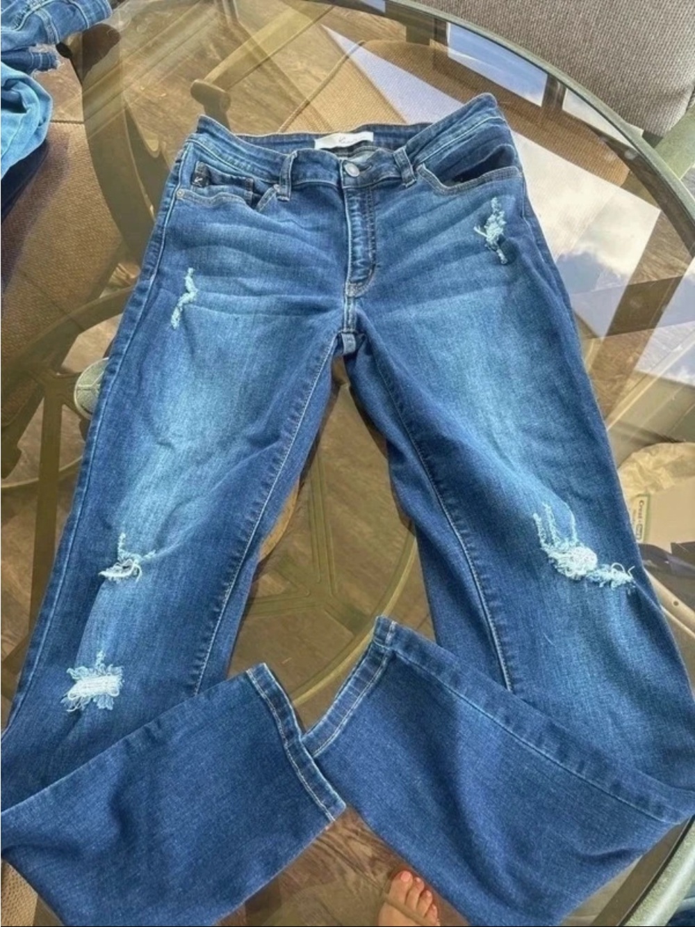 KanCan Distressed Blue Boyfriend Jeans